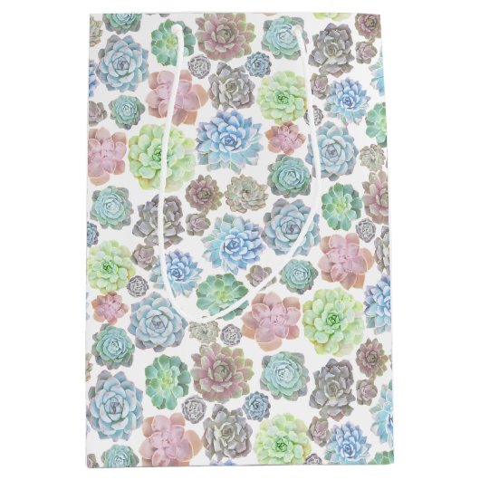 Succulentsentwurf giftbag mittlere geschenktüte (Vorderseite)