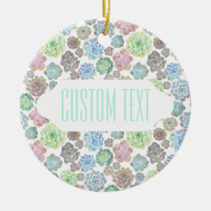 Succulentsentwurfs-Gewohnheitsverzierung Keramik Ornament