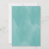 Succulentshelles Watercolor-Blumen-Brautparty Einladung (Rückseite)