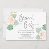 Succules baby Duwer Brunch Girl Invasion Einladung (Vorderseite)