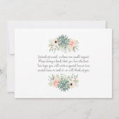 Succules baby Sprinkle girl Einladung (Rückseite)