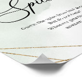 Succules blumengold Name dieses Gewürzspiel-Zeiche Poster (Ecke)