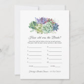 Succules Brautparty Game Einladung (Vorderseite)