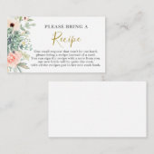 Succules Brautparty Rezept Card Anfrage Begleitkarte (Vorne/Hinten)