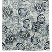 Succules Elfenbein Chartreuse-Stern Duschvorhang (Vorderseite)