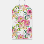 Succules Floral Baby Shower Gefallen Geschenkmarke Geschenkanhänger (Rückseite)