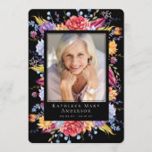 Succules floral Foto Memorial Service Programm (Vorderseite)