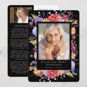 Succules floral Foto Memorial Service Programm (Vorne/Hinten)