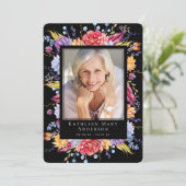 Succules floral Foto Memorial Service Programm (Stehend Vorderseite)