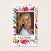 Succules Foto Memorial Prayer Card (Vorderseite)