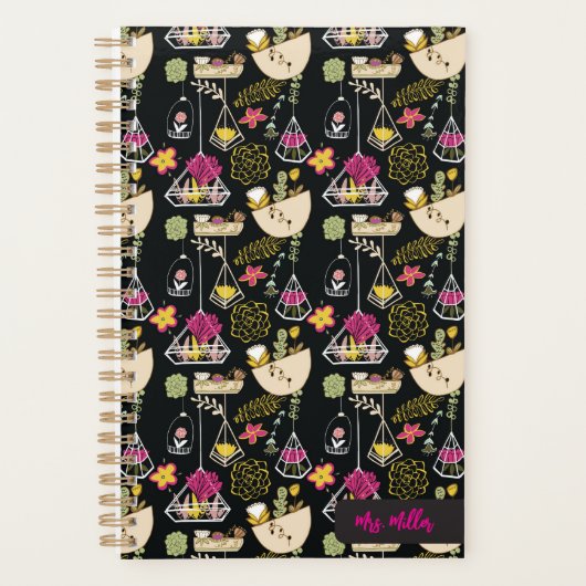 Succules für maßgeschneiderte Lehrer Planer (Vorderseite)