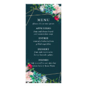 Succules & Gold Chic Wedding Menu Werbekarte (Vorne)