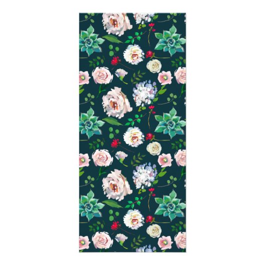 Succules & Gold Chic Wedding Menu Werbekarte (Hinten)