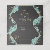 Succules Goldrahmen für jede Tischnummer Platzkarte (Außenseite Aufgefaltet)