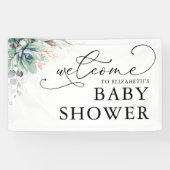 Succules Greenery Baby Shower Begrüßungsbanner Banner (Horizontal)