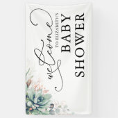 Succules Greenery Baby Shower Begrüßungsbanner Banner (Vertikal)