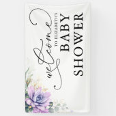 Succules Greenery Baby Shower Begrüßungsbanner Banner (Vertikal)