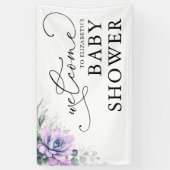 Succules Greenery Baby Shower Begrüßungsbanner Banner (Vertikal)