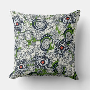 Succules grüner Orangenstern Kissen