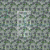 Succules grüner Orangenstern Stoff (Kachel)