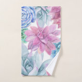 Succules Modern Chic Fiesta Garden Floral Weiß Badhandtuch Set (Handtuch)