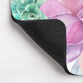 Succules Modern Chic Fiesta Garden Floral Weiß Mousepad (Ecke)