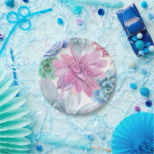 Succules Modern Chic Marmor Brautparty Fiesta Pappteller (Party)