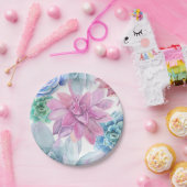 Succules Modern Chic Marmor Brautparty Fiesta Pappteller (Party)