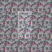 Succules pink chartreuse star stoff (Kachel)