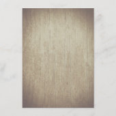 Succules rustic Wood Wedding Details Begleitkarte (Rückseite)