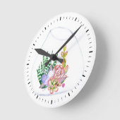 Succules Terrarium Acrylwand Uhr (Winkel)