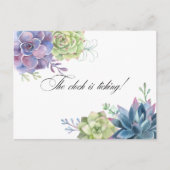 Succulous Brautparty Erinnerung QR Code UAwg Pos Postkarte (Vorderseite)