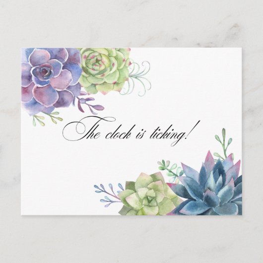 Succulous Brautparty Erinnerung QR Code UAwg Pos Postkarte (Vorderseite)