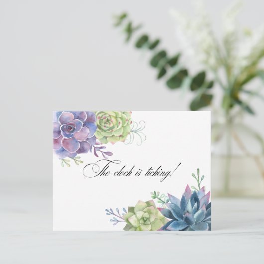 Succulous Brautparty Erinnerung QR Code UAwg Pos Postkarte (Stehend Vorderseite)