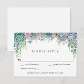 Succulous RSVP card Einladung (Vorne/Hinten)