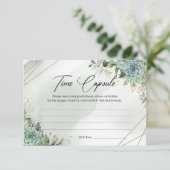 Succultus eucalyptus gold frame Zeit Kapselkarte Begleitkarte (Stehend Vorderseite)