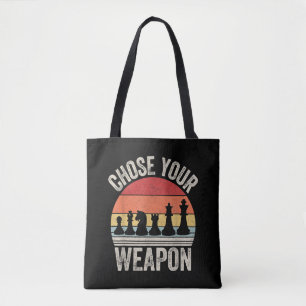 Such dir deine Waffe aus Lustige Schachfiguren Tasche
