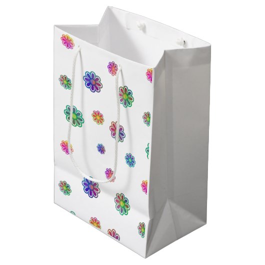 Such dir einen Blumenstrauß aus Mittlere Geschenktüte (Vorderseite Schrägansicht)