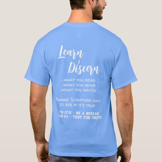 Suchbegriff Bibel Verse Blue Sei ein Berer T-Shirt (Rückseite)