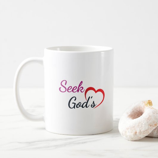 Suche Gottes Herz Kaffeetasse (Mit Donut)