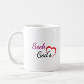 Suche Gottes Herz Kaffeetasse (Links)