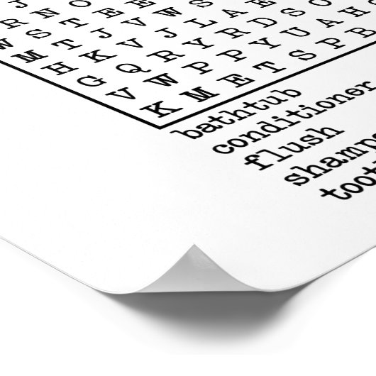 Suche im Badezimmer Poster (Ecke)