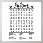 Suche im Badezimmer Poster (Vorne)