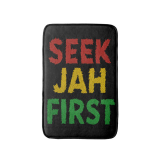 Suche Jah zuerst Rastafari-Reggae-Rasta-Farben Badematte
