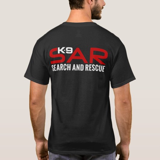 Suche K-9 und Rettung - SAR T-Shirt (Rückseite)