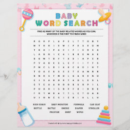 Suche nach Baby Word [Baby Basics Pink] Briefbogen
