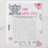Suche nach Baby Word [Baby Elephant [Rosa] Briefbogen (Vorne/Hinten)