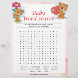Suche nach Baby Word [Teddy Bears] Briefbogen