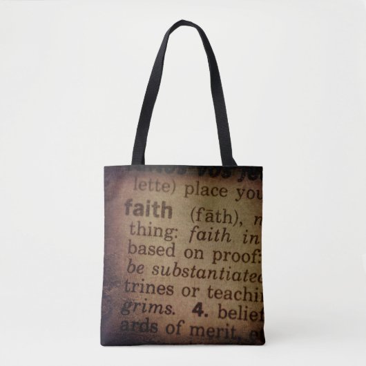 Suche nach Bedeutung - Glaube Tasche (Vorderseite)