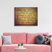 Suche nach Bedeutung - Wohltätigkeit Leinwanddruck (Insitu (Wohnzimmer))